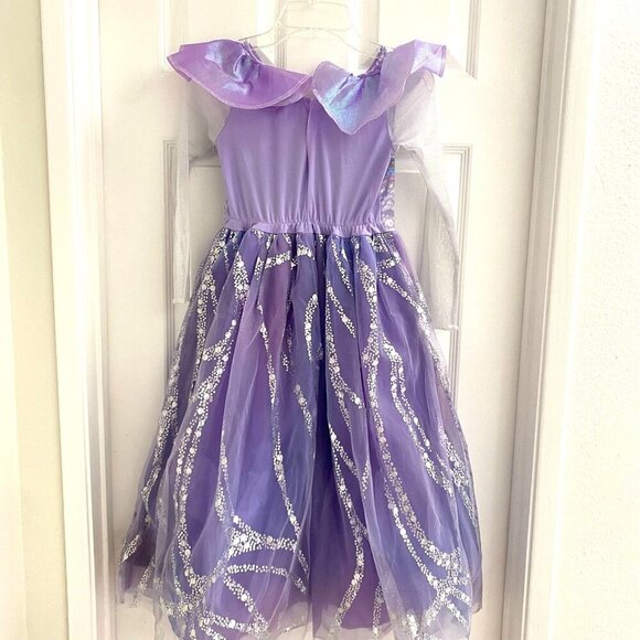 NBCUniversal Girls' Wicked Glinda Upland "For Good" Deluxe Costume Dress S/M/Lg - Picture 5 of 16